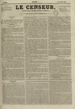 Le Censeur : journal de Lyon, politique, industriel et littéraire, N°414, pp. 1