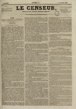 Le Censeur : journal de Lyon, politique, industriel et littéraire, N°424, pp. 1