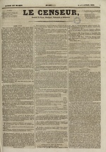 Le Censeur : journal de Lyon, politique, industriel et littéraire, N°426, pp. 1