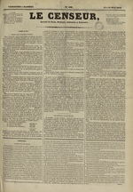 Le Censeur : journal de Lyon, politique, industriel et littéraire, N°458, pp. 1