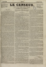 Le Censeur : journal de Lyon, politique, industriel et littéraire, N°501, pp. 1