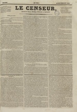Le Censeur : journal de Lyon, politique, industriel et littéraire, N°623, pp. 1