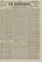 Le Censeur : journal de Lyon, politique, industriel et littéraire, N°622, pp. 1