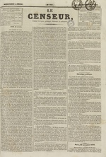 Le Censeur : journal de Lyon, politique, industriel et littéraire, N°624, pp. 1