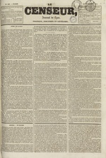 Le Censeur : journal de Lyon, politique, industriel et littéraire, N°629, pp. 1