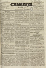 Le Censeur : journal de Lyon, politique, industriel et littéraire, N°627, pp. 1