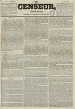 Le Censeur : journal de Lyon, politique, industriel et littéraire, N°728, pp. 1
