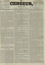Le Censeur : journal de Lyon, politique, industriel et littéraire, N°731, pp. 1