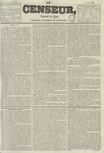 Le Censeur : journal de Lyon, politique, industriel et littéraire, N°745, pp. 1