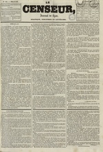 Le Censeur : journal de Lyon, politique, industriel et littéraire, N°752, pp. 1