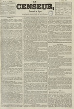 Le Censeur : journal de Lyon, politique, industriel et littéraire, N°753, pp. 1