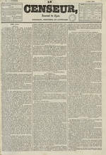 Le Censeur : journal de Lyon, politique, industriel et littéraire, N°791, pp. 1