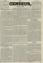 Le Censeur : journal de Lyon, politique, industriel et littéraire, N°810, pp. 1