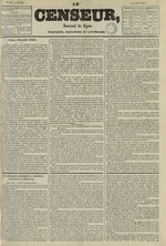 Le Censeur : journal de Lyon, politique, industriel et littéraire, N°855, pp. 1