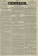 Le Censeur : journal de Lyon, politique, industriel et littéraire, N°866, pp. 1