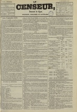 Le Censeur : journal de Lyon, politique, industriel et littéraire, N°868, pp. 1