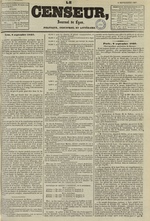 Le Censeur : journal de Lyon, politique, industriel et littéraire, N°869, pp. 1