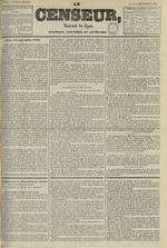 Le Censeur : journal de Lyon, politique, industriel et littéraire, N°871, pp. 1