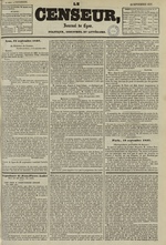 Le Censeur : journal de Lyon, politique, industriel et littéraire, N°880, pp. 1