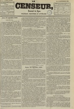 Le Censeur : journal de Lyon, politique, industriel et littéraire, N°883, pp. 1