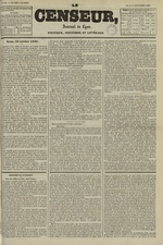Le Censeur : journal de Lyon, politique, industriel et littéraire, N°901, pp. 1