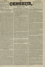 Le Censeur : journal de Lyon, politique, industriel et littéraire, N°923, pp. 1