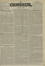 Le Censeur : journal de Lyon, politique, industriel et littéraire, N°945, pp. 1