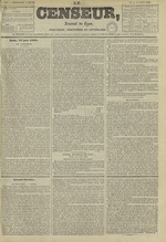 Le Censeur : journal de Lyon, politique, industriel et littéraire, N°1103, pp. 1