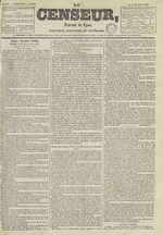 Le Censeur : journal de Lyon, politique, industriel et littéraire, N°1109, pp. 1