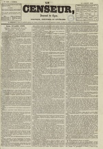 Le Censeur : journal de Lyon, politique, industriel et littéraire, N°1129, pp. 1