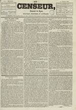 Le Censeur : journal de Lyon, politique, industriel et littéraire, N°1138, pp. 1