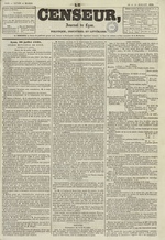 Le Censeur : journal de Lyon, politique, industriel et littéraire, N°1143, pp. 1