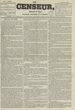 Le Censeur : journal de Lyon, politique, industriel et littéraire, N°1170, pp. 1