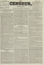 Le Censeur : journal de Lyon, politique, industriel et littéraire, N°1174, pp. 1