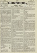 Le Censeur : journal de Lyon, politique, industriel et littéraire, N°1179, pp. 1