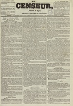 Le Censeur : journal de Lyon, politique, industriel et littéraire, N°1184, pp. 1