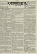Le Censeur : journal de Lyon, politique, industriel et littéraire, N°1197, pp. 1