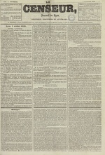 Le Censeur : journal de Lyon, politique, industriel et littéraire, N°1199, pp. 1