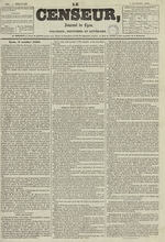 Le Censeur : journal de Lyon, politique, industriel et littéraire, N°1201, pp. 1