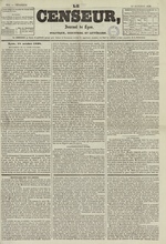 Le Censeur : journal de Lyon, politique, industriel et littéraire, N°1211, pp. 1