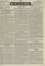 Le Censeur : journal de Lyon, politique, industriel et littéraire, N°1230, pp. 1