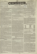 Le Censeur : journal de Lyon, politique, industriel et littéraire, N°1234, pp. 1
