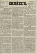 Le Censeur : journal de Lyon, politique, industriel et littéraire, N°1235, pp. 1