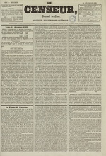 Le Censeur : journal de Lyon, politique, industriel et littéraire, N°1256