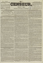 Le Censeur : journal de Lyon, politique, industriel et littéraire, N°1269, pp. 1