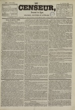 Le Censeur : journal de Lyon, politique, industriel et littéraire, N°1282, pp. 1