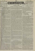 Le Censeur : journal de Lyon, politique, industriel et littéraire, N°1308, pp. 1