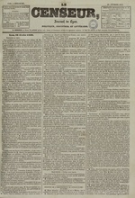 Le Censeur : journal de Lyon, politique, industriel et littéraire, N°1318, pp. 1