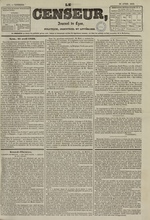 Le Censeur : journal de Lyon, politique, industriel et littéraire, N°1371, pp. 1