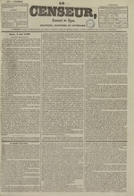 Le Censeur : journal de Lyon, politique, industriel et littéraire, N°1377, pp. 1